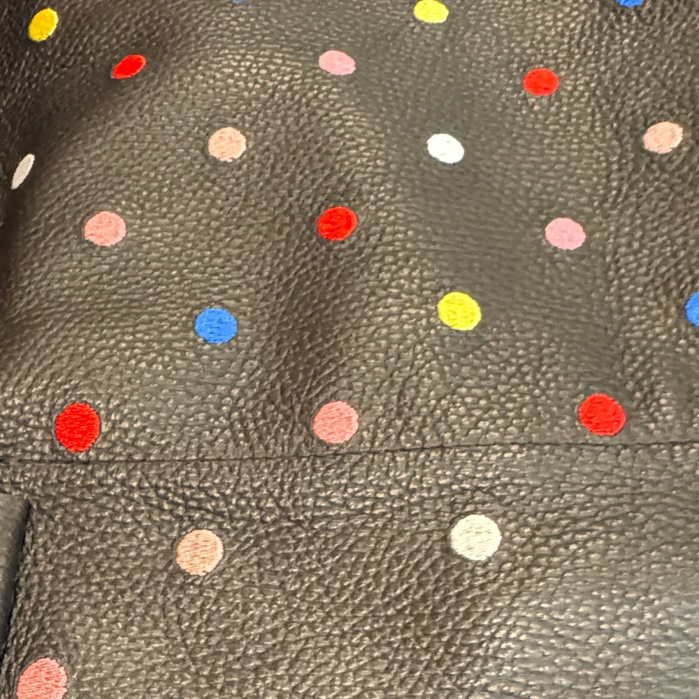 Kurt Geiger Black Tote with Colorful Dots - Picture 5 of 13